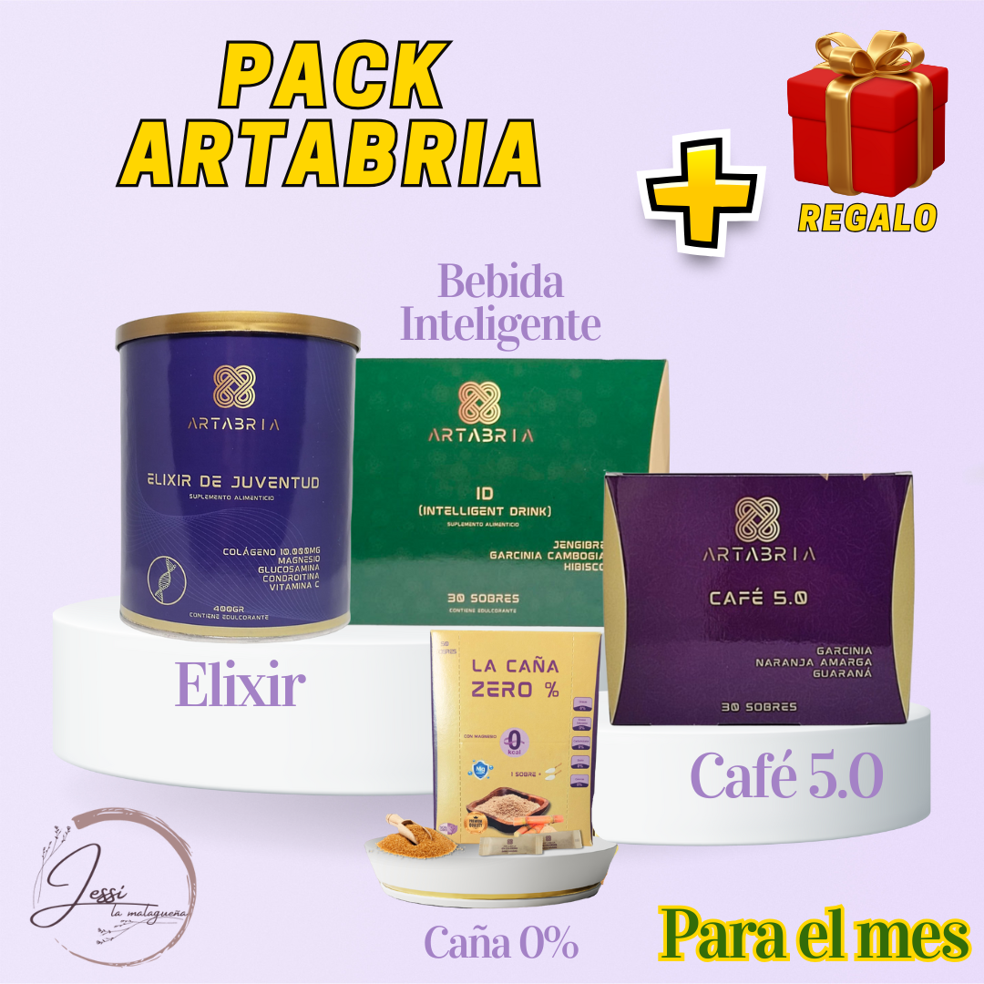 Pack Artabria ( Café 5.0,BI, Elixir y Caña0%)