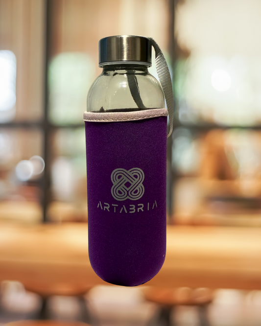 Botella de cristal con funda (420 ml)